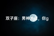 双子座：男神潜质，你get了吗？