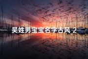 吴姓男宝宝名字古风_2021姓吴男宝宝好听的名字