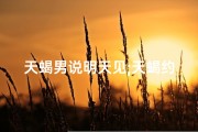天蝎男说明天见;天蝎约见是真还是假？