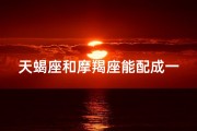 天蝎座和摩羯座能配成一对吗