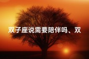 双子座说需要陪伴吗、双子座：陪伴，我的必需品