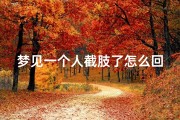 梦见一个人截肢了怎么回事-梦见一个人截肢了怎么回事儿