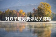 对双子座男要体贴关怀吗