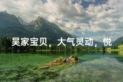 吴家宝贝，大气灵动，悦耳动听的名字