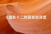 《震卦十二时辰吉凶详览大全解析》