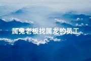 属兔老板找属龙的员工