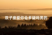 双子座爱你会多疑吗男的-双子座男友爱你会多疑？揭秘内心矛盾之谜