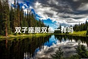 双子座跟双鱼一样吗