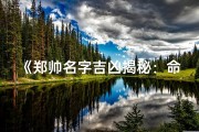 《郑帅名字吉凶揭秘：命运密码大解析》