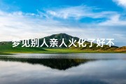 梦见别人亲人火化了好不好-梦见别人家火化死人