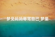 梦见妈妈辱骂自己_梦里妈妈骂自己