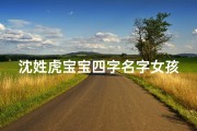 沈姓虎宝宝四字名字女孩;沈家虎宝宝，吉祥四字女孩名揭晓