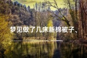 梦见做了几床新棉被子、梦见做了一床新被子