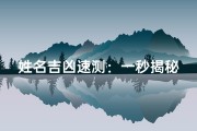 姓名吉凶速测：一秒揭秘命运之谜