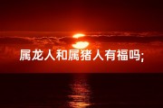 属龙人和属猪人有福吗;属龙的人和属猪的人相结合好不好？