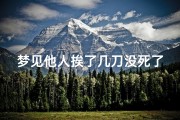梦见他人挨了几刀没死了,梦见别人被刀伤