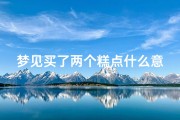 梦见买了两个糕点什么意思_梦见买了两个糕点什么意思啊