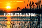 良时吉日婚礼流程视频—《良时吉日婚礼流程，浪漫瞬间尽收眼底》