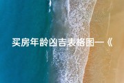 买房年龄凶吉表格图—《买房年龄吉凶一测便知，揭秘最佳购房时机》