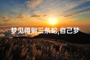 梦见得到三条蛇,自己梦见三条蛇