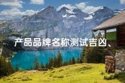 产品品牌名称测试吉凶、品牌命名大揭秘：产品品牌吉凶测试攻略