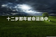 十二岁那年被命运选中，一生好运连连