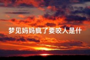 梦见妈妈疯了要咬人是什么预兆、梦见自己妈妈疯了,然后心好痛