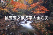 鼠宝宝女孩名字大全姓沈—《沈姓鼠宝宝女孩名字精选大全》