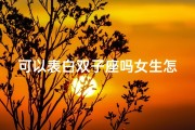 可以表白双子座吗女生怎么说;双子座女生，我的心动表白