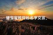 猪宝宝姓何起名字女孩、何家猪宝宝：萌动心扉的女孩名字