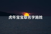 虎年宝宝取名字施姓