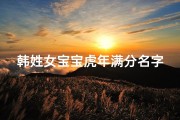 韩姓女宝宝虎年满分名字_韩姓女宝宝取名大全2020款