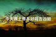 今天晚上修车好吗吉凶如何—晚上修车怎么办
