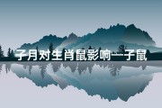 子月对生肖鼠影响—子鼠月日时辰的命运