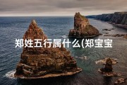 郑姓五行属什么(郑宝宝五行缺水，取名字：灵动清澈，寓意深远)
