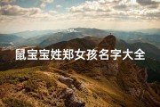 鼠宝宝姓郑女孩名字大全;《郑家鼠宝宝，萌动心扉的女孩名字揭晓》