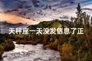 天秤座一天没发信息了正常吗
