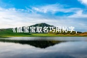 《鼠宝宝取名巧用杺字，寓意美好又独特》