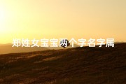 郑姓女宝宝两个字名字属虎
