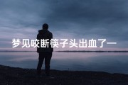 梦见咬断筷子头出血了—做梦吃饭筷子断了一根