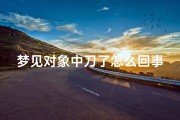 梦见对象中刀了怎么回事-梦到对象中枪