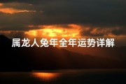 属龙人兔年全年运势详解