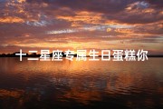 十二星座专属生日蛋糕你的星座蛋糕将如何点亮庆生时刻？