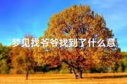 梦见找爷爷找到了什么意思_梦到找爷爷墓地解梦