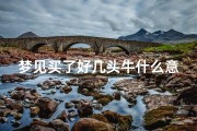 梦见买了好几头牛什么意思-梦见买了好多牛是什么意思