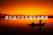 梦见孩子开车撞到油桶里面(梦见孩子开车撞了)