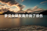 梦见女朋友离开我了很伤心痛哭,梦到女朋友离开自己我哭了