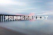梦见原单位的房屋漏水了(梦见原单位房屋破旧)