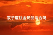 双子座钛金饰品适合吗