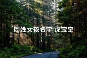 周姓女孩名字 虎宝宝